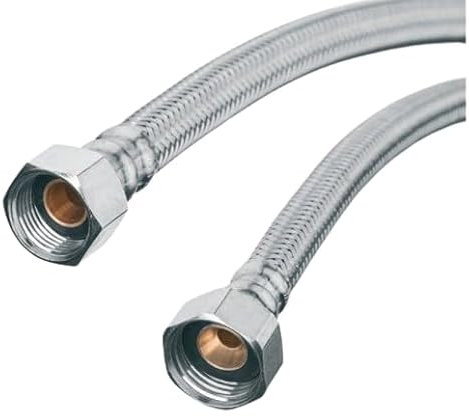 pokm toolsmarket – 300mm Panzerschlauch 1/2” IG x 3/8” IG, Flexibler Schlauch 1/2 Zoll Überwurf Beidseitig, Flexschlauch DN8, Verbindungsschlauch für Armatur Sanitär Schlauch, Edelstahl Flexschlauch