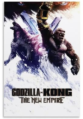 CDAXHOZ Godzilla X Kong Poster, Wanddekoration, Hotel, Kunstdekoration, Gemälde, Wohnzimmer, Schlafzimmer, Gemälde, Badezimmer, Bar, Theke, Poster, 20 x 30 cm, ungerahmter Stil