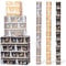 Toptime Geschenkpapier Weihnachten, 3 Rollen 300x43cm Kraftpapier mit Weihnachtsbaum Rentier Schneeflocken, Schwarz Silber Braun Weihnachtspapier zum Basteln, Geschenkverpackung für Nuejahr, Party