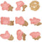 Honicemar Moldes Para Galletas 8 Piezas Moldes Galletas Animales, 3D Cortadores Galletas Para Niños Plástico, Para Cookie Dulces Decoración de Pasteles
