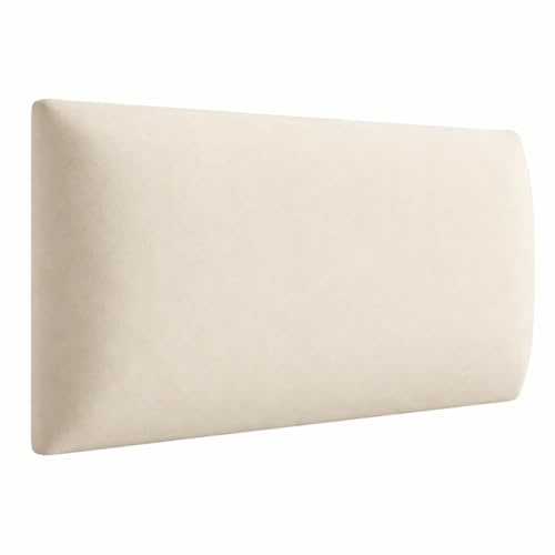Angelo Panneau Mural rembourré 3D, tête de lit, Rectangle Crème 70x40 | Module rectangulaire rembourré pour composer une tête de lit, protéger le mur ou créer un décor textile en relief.