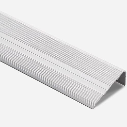 BGBZHMMEE Winkelprofil Aluminium Treppenkanten-Schutzprofil L-Form Treppenkantenprofil Antirutsch Treppenwinkel Metallprofil Länge:1000 Mm(60 * 25mm)