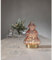 Star Trading LED-Tischleuchte 'Abete' aus Glas, Tannenbaum-Form, rosa, H 18cm, Ø 12cm
