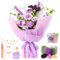 ASTNIC Kit de crochet pour débutants et adultes, bouquet de fleurs au crochet avec tutoriels étape par étape, kit de tricot fait à la main (Bouquet de Roses Violettes)
