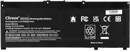 CSrose SR04XL 917724-855 Batería para HP Omen 15-CE0XX 15-DC0XX 15-CE018DX Pavilion 15-CB000 15-CE000 15-CB0XX 15-CX0XX Serie ZBook 15v G5 917678-1B1 917678-2B1 HSTNN-DB7W HSTNN-IB7Z TPN-Q193
