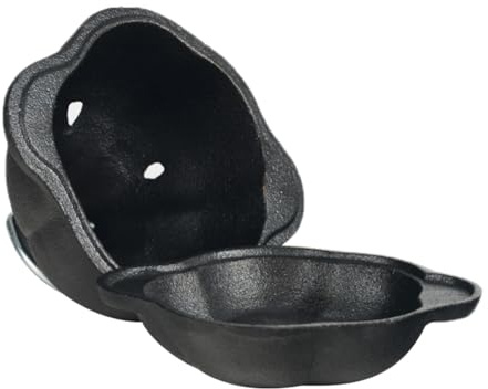 casstaly Pre-Seasoned Cast Iron Dutch Oven Pot,Garlic Roaster Potato Breader for Your Kitchen Oven or Outdoor Grill Ramen Pot