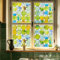 Fensterfolie selbstklebend 3D Buntglas-Fensterfolie Fenster-Sichtschutzfolie für Badezimmer, Haustür, Haus, Sonnenschutz, Wärmeschutz, Eternal Prism 44X120CM
