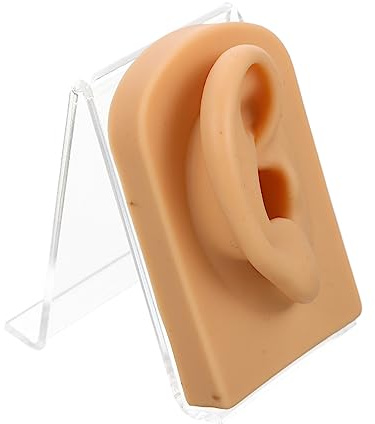 NIYANGLE Modèle D’Oreille en Silicone Souple 1 Pièce Apprentissage | Portable, Acrylique et Silicone, Léger et Solide, pour Écoles et Salons de Beauté