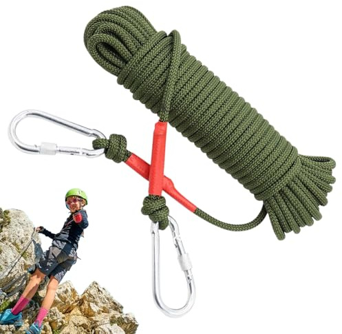 Corda Da Arrampicata - Corda Di Sicurezza Professionale In Nylon Resistente Da 5 Metri - Attrezzatura Esterna Per Protezione Lavori Alpinismo Sopravvivenza Salvataggio E Attività In Altezza