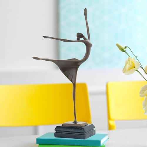 Bronze-Ballerina-Statue, 35,1 cm, moderne abstrakte Tänzer-Skulptur für luxuriöses Zuhause und Büro, Galeriewürdiges Geschenk für Kunstsammler