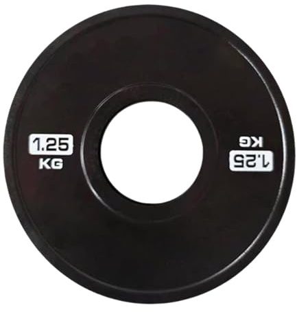 harayaa Weight Plate Workout Weight Universal for Weightlifting Barbell Plate for Lifting Exercise Professional Home Gym Beginner, 1.25 kg Black