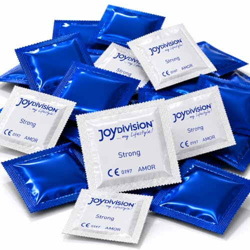 JOYDIVISION Strong Kondome - 100 Stück - Premium Latex, 0,09mm Wanddicke, 53mm Standardgröße, extra sicher & dermatologisch getestet