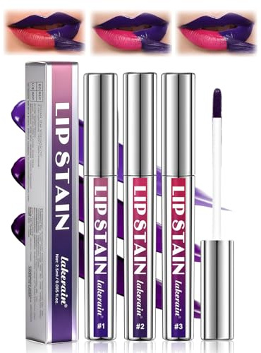 3 Piezas Tinte De Labios Peel Off, Labial Despegable De Larga Fijación, Labio Peel Off Tinte para mujeres, Acabado Mate, Para Rutina De Maquillaje Y Salidas, Para Mujeres
