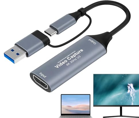 Videospiel-Capture-Karte – 1080P Full HD YUV JPEG 8/10/12-Bit Deep Color | zu USB-Recorder, Streaming-Konverter, Desktop-PC-Laptop-Konsole, Link für Kamera, Videorecorder, TV und Medienübertragung