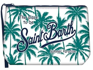 Saint Barth Mc2 Donna Pochette ALIN001-Palms Allover Gomma Verde Taglia Unica