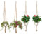 Mytobang 4 PCS Pot Suspendu Plante,Porte Plantes Intérieur Ou Extérieur Suspension Plante Macramé Cintre Décoration du Jardin avec 4 Jambes en Corde