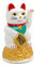 Chat porte-bonheur chinois (Maneki-neko) Starlet24 - Feng Shui, Plastique, Weiss, 11 cm