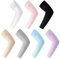 Arm Sleeves UV Protection,Arm Warmers Support Stretchy Anti-slip,Compression Sleeves to Cover Arms Womens Mens Youth for Covering Tattoo Basketball Running Cycling Gardening Outdoor ((Color,7 Pair))