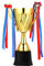 STOBOK Gold Trophy Cups Large Trophy for Sports Tournaments First Place Winner Award Trophies Competitions Prize Cup Toy for Party Favors Sports Event Game Rewards, 24.5cm