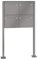 RENZ/Basic B / 4er Freistehende Briefkastenanlage Standbriefkasten/RAL-Farbe 9007 Volumen 12 L/mit Fußplatten/Dein-Briefkasten.de
