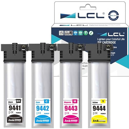 LCL T9441 Tintenpatrone kompatibel für Epson T9441 T9442 T9443 T9444 hohe Reichweite kompatibel für Epson Workforce Pro WF-C5210 WF-C5210DW WF-C5290 WF-C5290DW WF-C5710 WF-C5710DWF WF-C5790 (4Pack)