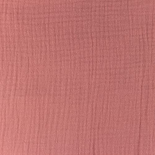 Organic-Musselin-KIM-100% Bio Baumwolle-50 cm Schritte-Meterware (Altrosa-278)