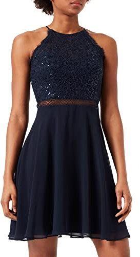 Vera Mont Damen Cocktailkleid mit Spitze Night Sky,44