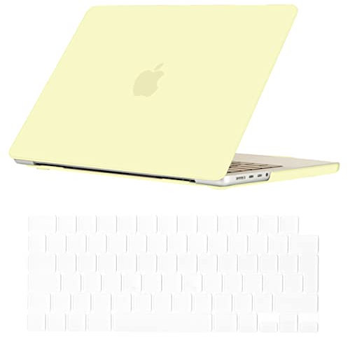 Se7enline Compatible with 2024 2023 2022 2021 MacBook Pro 16 inch Case Hard Shell Laptop Cover for 16-inch Macbook Pro Model A2991 A3403 A2780 A2485 M4 M3 M2 M1 &TPU Keyboard Skin,Mellow Yellow