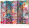 murando Akusticher Raumteiler Ziegel Foto Paravent 225x172 cm beidseitig auf Vlies-Leinwand Bedruckt Akustikschaum Trennwand Spanische Wand Sichtschutz Home Office 3D Effekt Steinwand f-B-0131-z-c