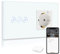BSEED Smart ZigBee Dimmer Lichtschalter mit Steckdose, Alexa ZigBee Steckdose mit Verbrauchsmessung, Kompatibel mit Alexa und Google Home, 1 Weg Touch Schalter Weiß (Tuya ZigBee Hub erforderlich)