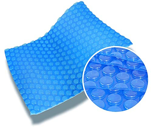 WXZX Solar Pool Cover, Pool Solar Blanket, Heat Retention Solar Covers For Above Ground Swimming Pools, Solar Heat By Lowering Your Evaporation Rate Up To 75%,Bubble-Side Facing Down In Pool，20X33FT