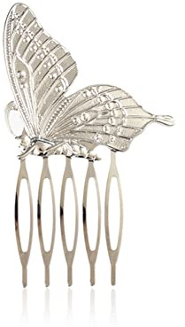 JAWSEU Braut Hochzeit Haarkamm, Braut Haarspange Schmetterling Kopfschmuck Metall Braut Haarschmuck für Frauen und Mädchen