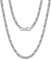 VEXXS Royal Byzantine Chain, 18K Real Gold Plated Gold Chain, Durable No Color Fading 4mm 6mm Men’s Necklace Chain Street Wear Hip Pop Necklace Chain Urban Fashion Jewelry (4mm-White Gold, 20.00)