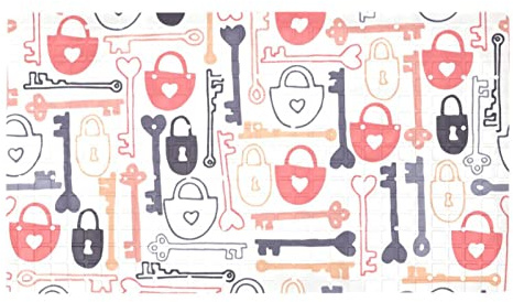 Bath Tub Shower Mat Non Slip Bathtub Mat,lock and key,Bath Mat for Tub Mat Suction Cups Bathroom