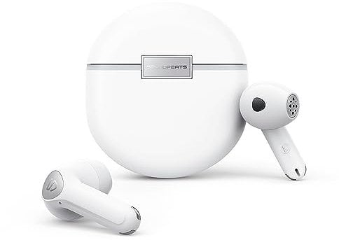 SoundPEATS Air4 Wireless Earbuds aptX Adaptive Lossless Compatible with Snapdragon Sound, Qualcomm QCC3071 Earphones Bluetooth 5.3 Semi-In-Ear with 6-Mic, 26 Hours, Multipoint Connection White