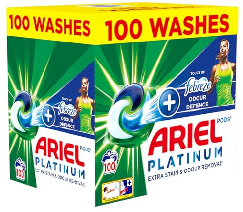 Ariel Platinum + Febreze All in 1 Pods, 100 Wash