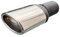 Auspuffblende Endrohr N1-10-1/50 oval 95x65mm Blende Edelstahl für 50mm Anschluss 220mm lang Auspuff Tuning mit Absorber