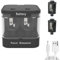 JZF Double Hole Electric Pencil Sharpener, USB and Battery Operated Pencil Sharpener with Brush and 2 Spare Blades, Portable Fast Sharpen Suitable for 6-8mm 8-12mm Pencils