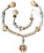 2er Set Kinderwagenkette & Kette personalisiertes baby geschenk mit Namen für Mädchen oder Junge Baby Geschenk personalisiert zur Geburt & Taufe (2er Set Bär Blau)