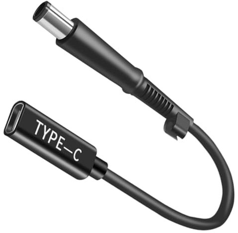 100W USB C to 7.4mm Elitebook 840 DC Cable, 7.4x5.0mm Adapter to USB C 19.5V, USB Type C male input to DC 7.4x5.0mm Adapter male power charging Cable Adapter made for HP Laptop Series