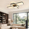 BAYHT LED Deckenlamp Wohnzimmerlampe Dimmbar Deckenleuchte mit Fernbedienung 70W 8400LM 3000K-6000K Geometrisch Multifunktional Deckenbeleuchtung für Wohnzimmer, Schlafzimmer Schwarz (90H*50W)