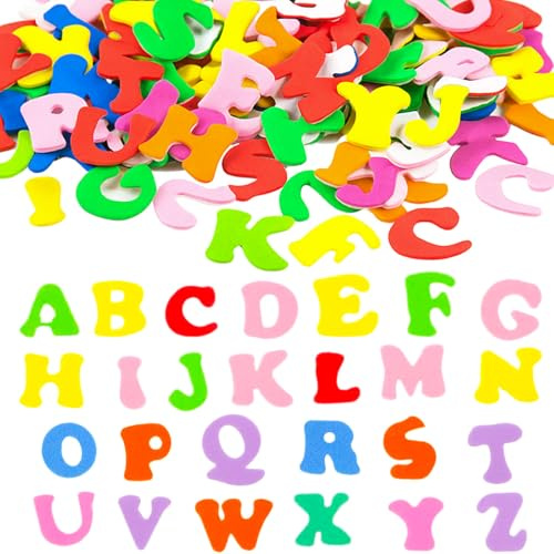 390 Stück Buchstaben Sticker Bunte Buchstaben-Moosgummi Buchstaben Selbstklebend Sticker Moosgummi Geeignet Für Kinder-Heimwerkerarbeiten Klassenzimmerthemen Schulanfangsempfänge Partydekorationen