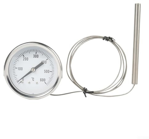 Edelstahl Sonde Ofenthermometer zur genauen Temperaturmessung in Kesseln für Öfen und industrielle Anwendungen 0 bis 600 Celsius