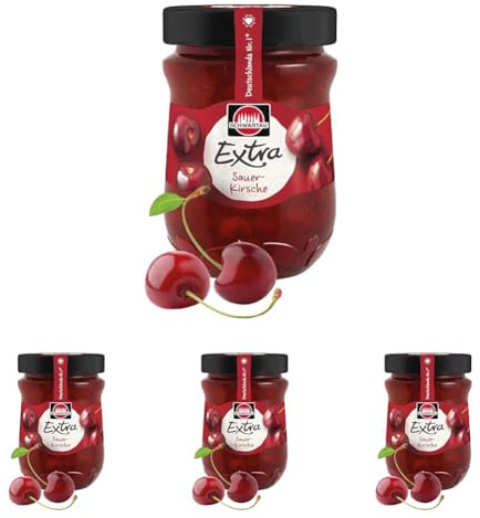 Schwartau Extra Sauerkirsche, Konfitüre, 340g (Packung mit 4)