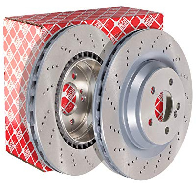 febi bilstein 43876 Brake Disc Set (2 Brake Disc) rear, perforated / internally ventilated, No. of Holes 5