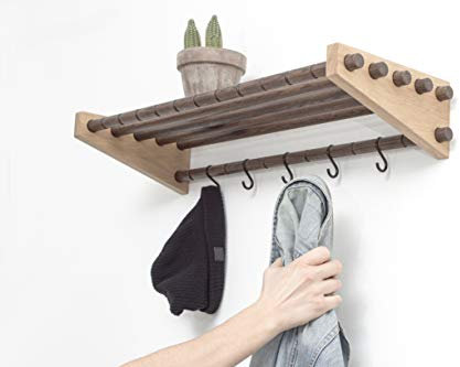 Roon & Rahn Moon Garderobenständer, verstellbar, handgefertigt, Eiche massiv, holz, 78cm