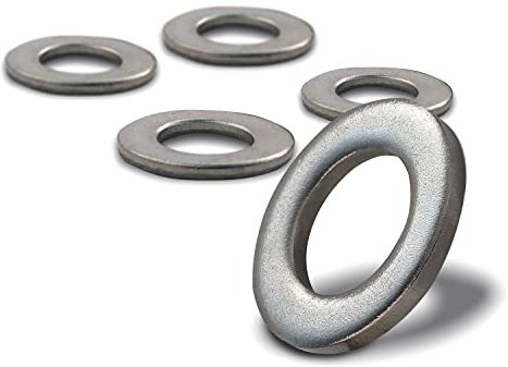 PROTECH 5 Stück Unterlegscheiben M2 Edelstahl rostfreier A2 V2A Innendurchmesser 2.2mm Außendurchmesser 5mm Beilagscheiben Scheiben DIN 125 A U-Scheiben