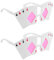Amosfun 2 Stück Halloween-Brillen Neuheit Spielkarten Maskerade Eyewear Foto-Requisiten für Poker-Themen-Party Prop (Weiß)