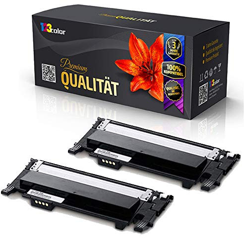 2X Print-Klex Tonerkartuschen kompatibel für Samsung CLX3300 CLX3300 Series CLX3305 CLX3305 FN CLX3305 FW CLX3305 Series CLX3305 W CLTK406SELS CLTK406SELS CLTK406 CLT406 Schwarz Black - Office Serie