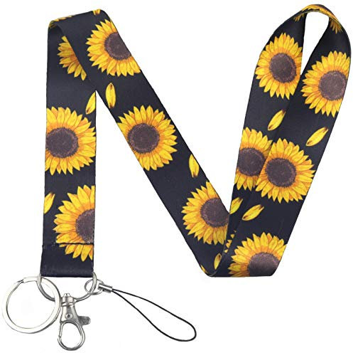 Yiflin Cordon tour de cou mignon pour clés, portefeuille, porte-cartes d'identité, porte-clés cool pour femmes, hommes, enseignants